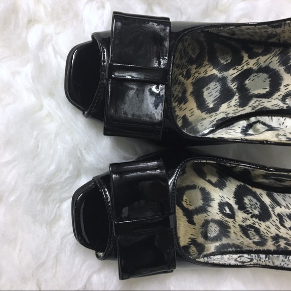 VINTAGE Rampage Black Patent Open Toe Size 6 - Picture 3 of 5